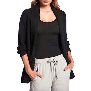 JAMES PERSE French Terry Cardigan Jacket L Black